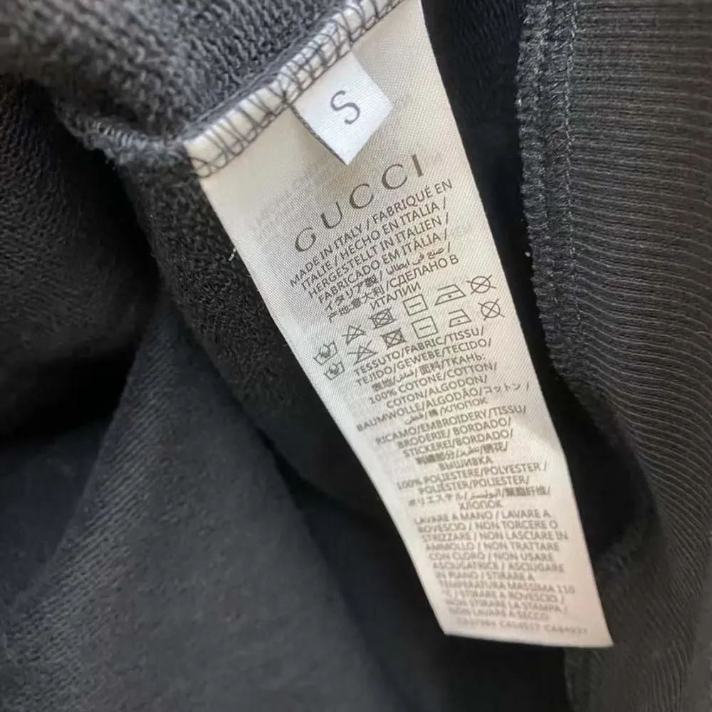 Gucci Men GG Cotton Jersey Sweatshirt Gucci Print-Black