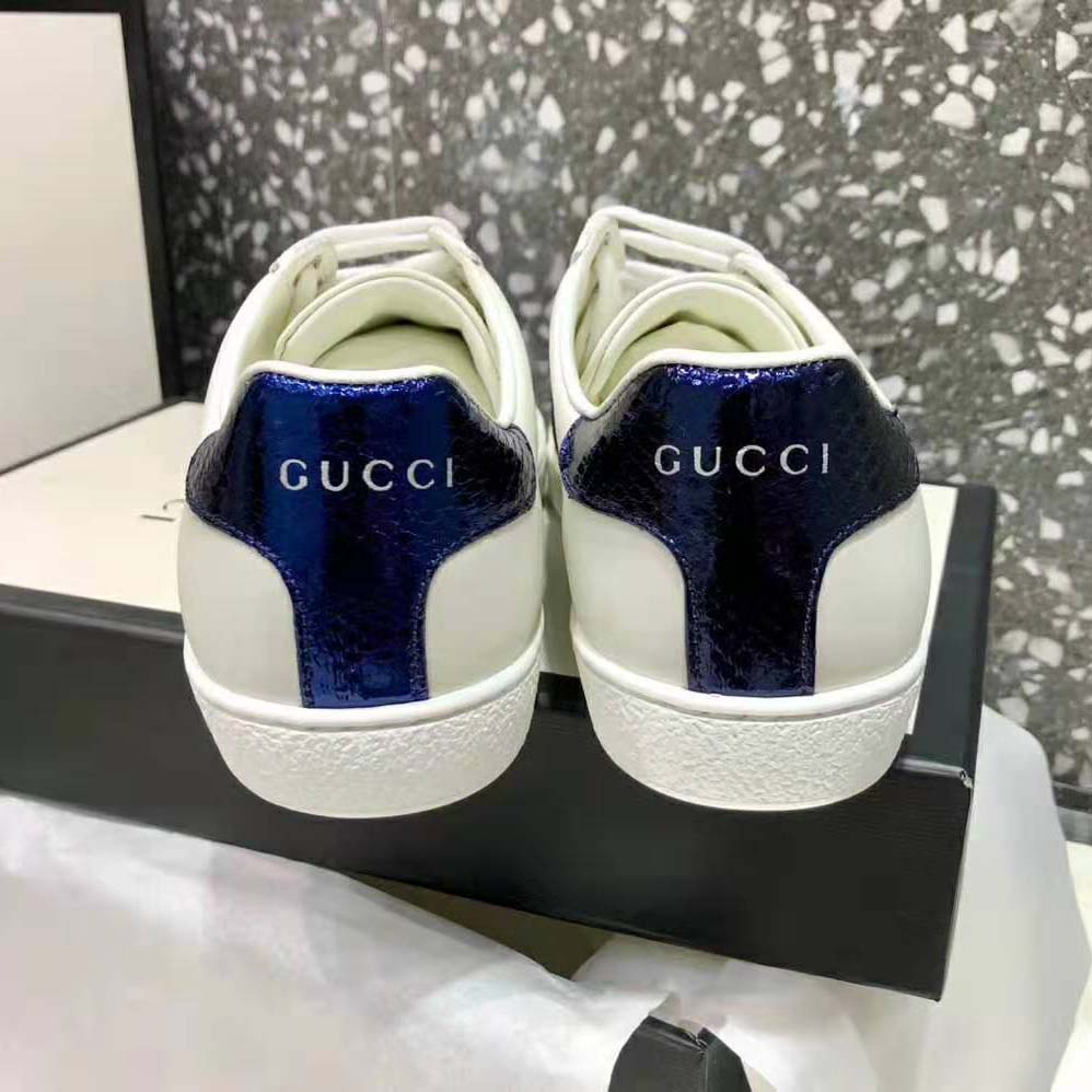Gucci Unisex Ace Classic Low-Top Leather Sneaker-White