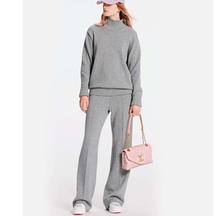 Louis Vuitton LV Women New Wave Chain Bag MM Handbag Pink Smooth Cowhide