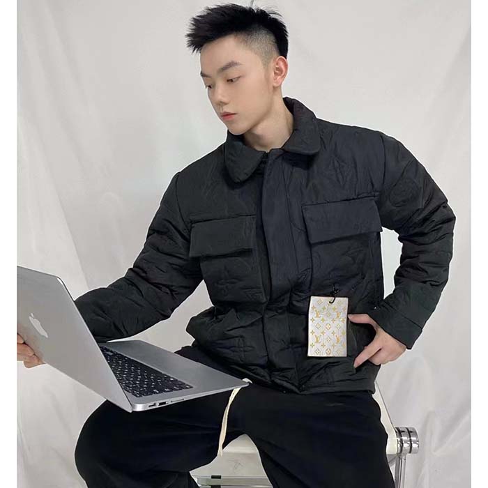 Louis Vuitton Men LV Monogram Padded Light Blouson Polyamide Black Loose Fit