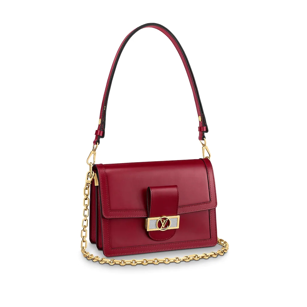 Louis Vuitton LV Women Dauphine MM Bag in Smooth Calfskin Leather