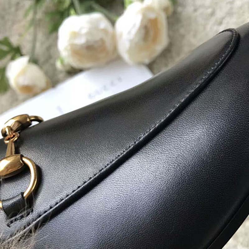 Gucci Unisex Princetown Leather Slipper-Black