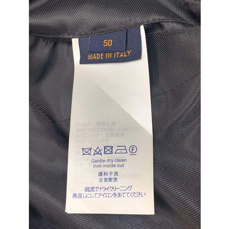 Louis Vuitton LV Women Leather Track Blouson Black Calf Leather Thistle Regular Fit