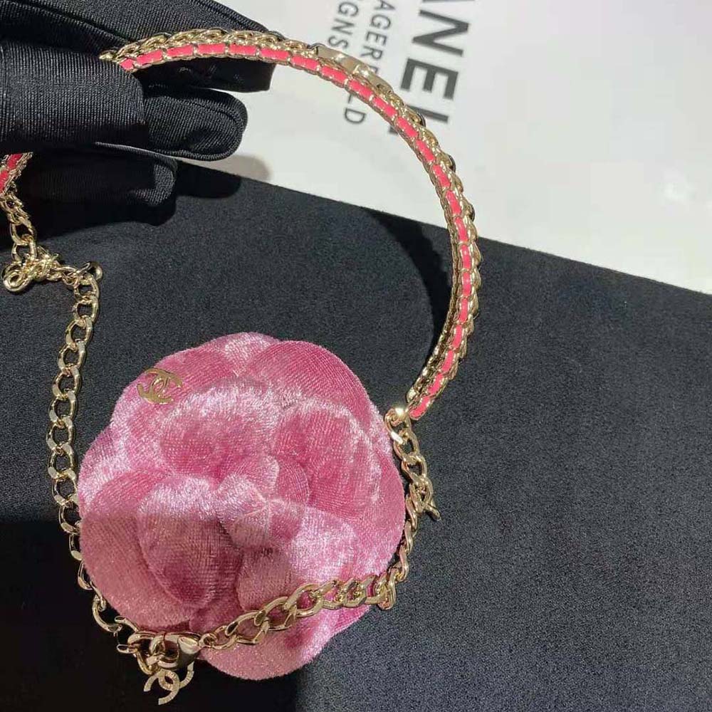 Chanel Women Choker in Metal and Calfskin