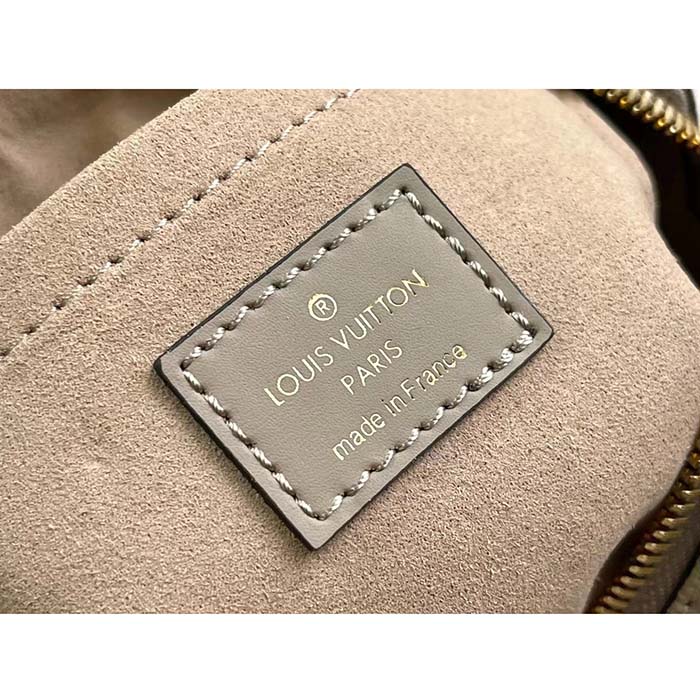 Louis Vuitton LV Women Speedy Bandoulière 20 Crème Beige Embossed Grained Cowhide Leather