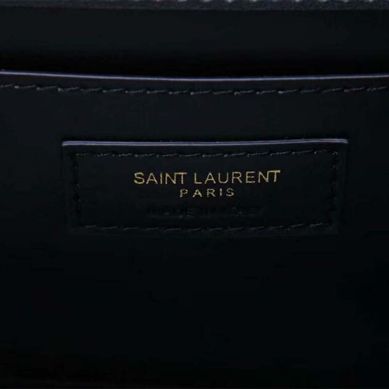 Saint Laurent YSL Women Spontini Small Satchel in Smooth Leather-Black