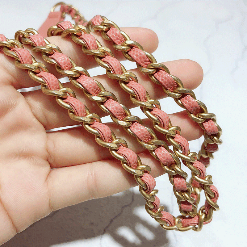 Chanel Women Vanity Case in Grained Calfskin Leather-Pink