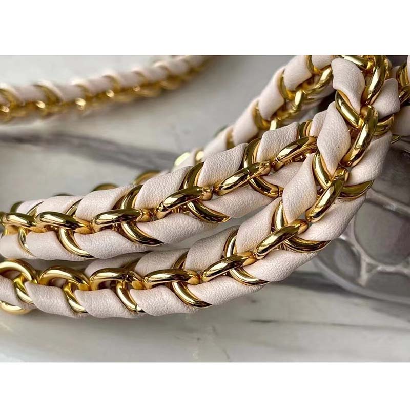 Louis Vuitton LV Women Capucines BB Handbag Grey Crocodilian Leather