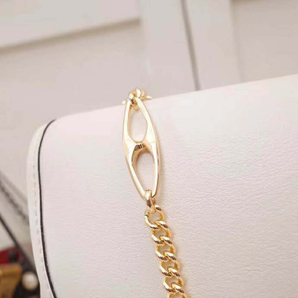 Gucci GG Women Rajah Medium Shoulder Bag-White