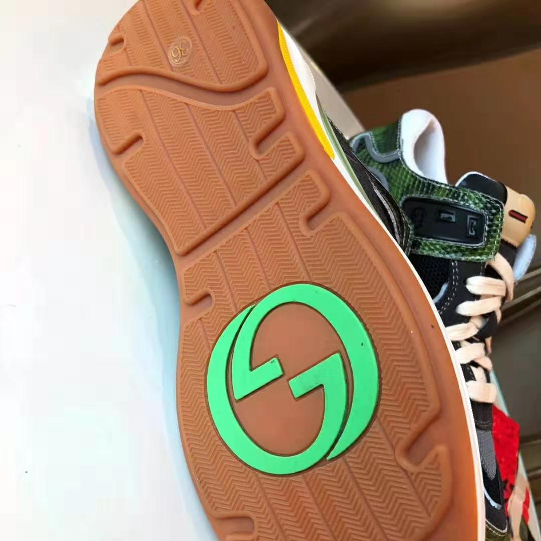 Gucci Men’s Ultrapace Sneaker in Embroidered G Detail 3 cm Heel-Green