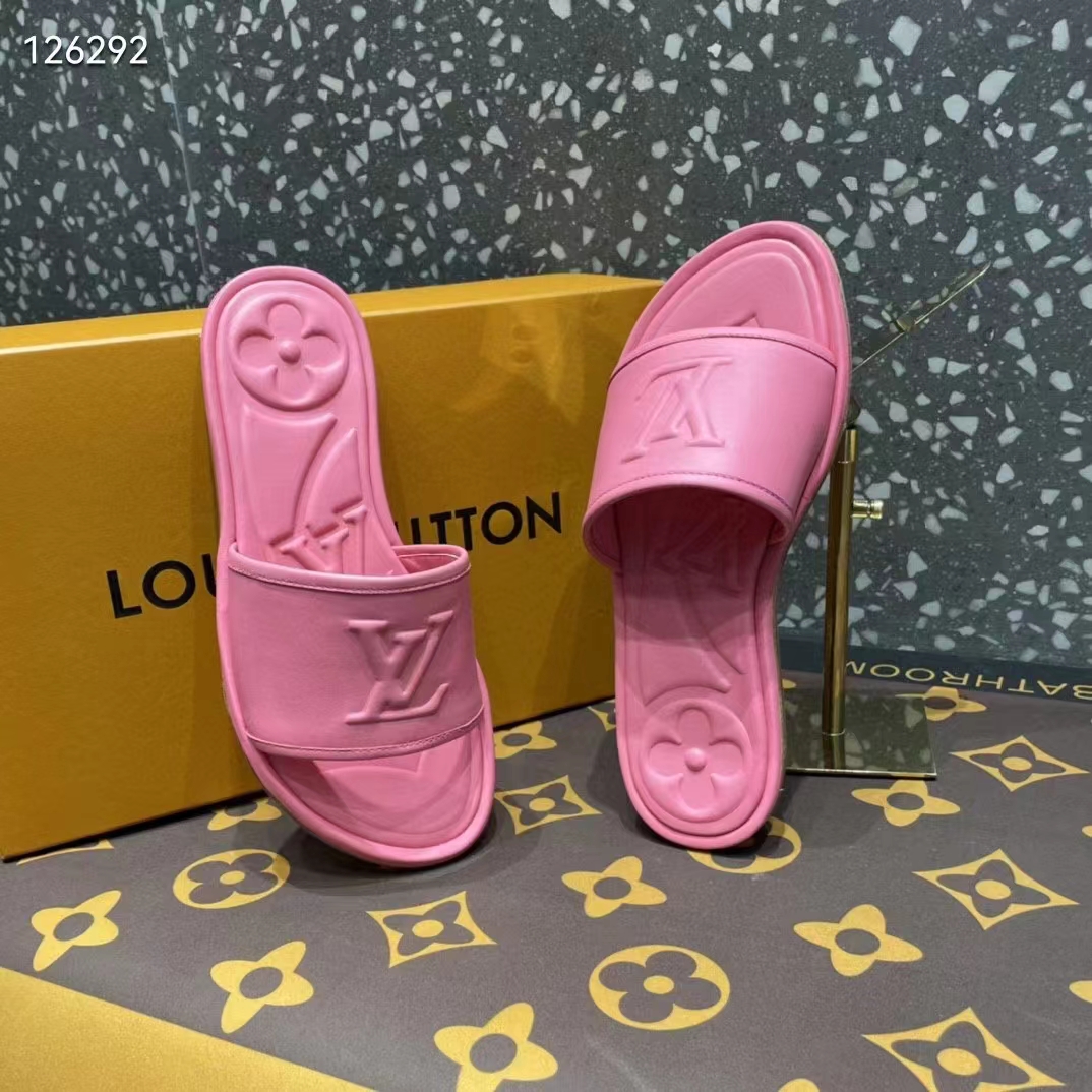Louis Vuitton LV Women Magnetic Flat Mule Fuchsia Pink Lambskin Leather Outsole