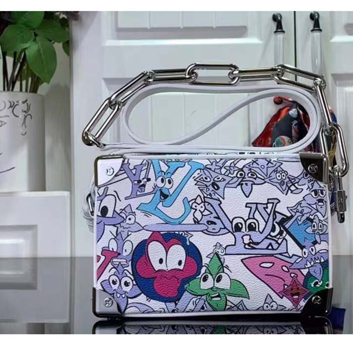 Louis Vuitton Unisex Mini Soft Trunk Black Silver Monogram Eclipse Coated Canvas