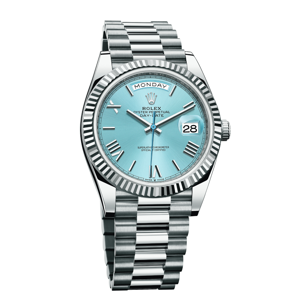 Rolex Day-Date 40 Ice Blue Roman 40mm