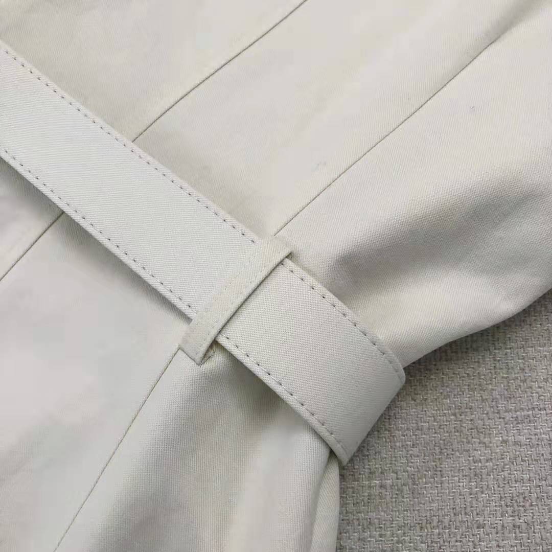 Gucci Women Cady Silk Wool Vest with Double G-White