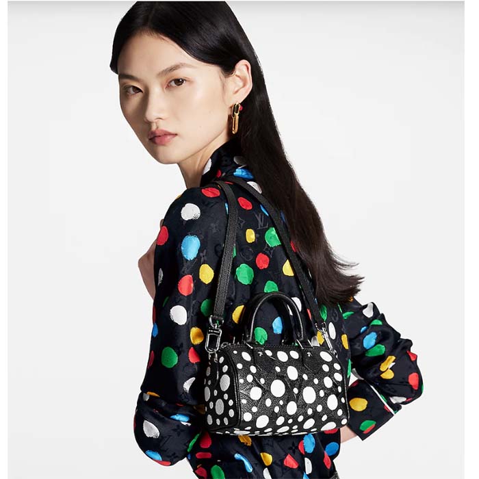 Louis Vuitton Women LVxYK Nano Speedy Black White Embossed Grained Monogram Empreinte Cowhide