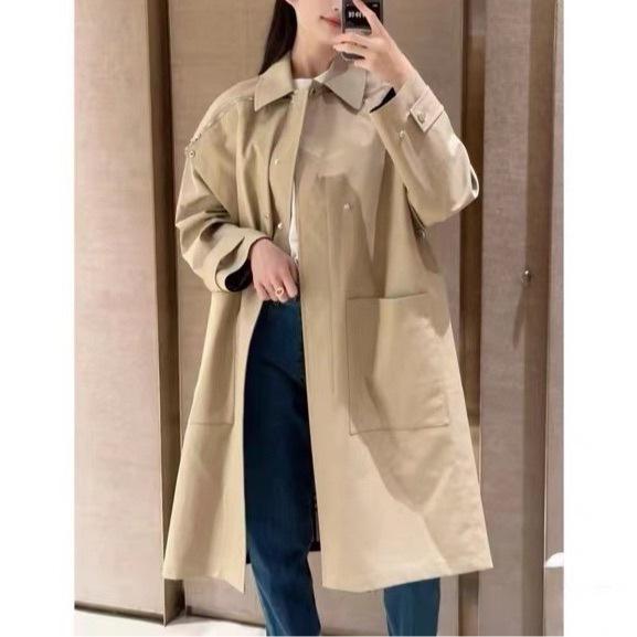 New Fashionable Khaki Midlongth Trench Coat 1023121513