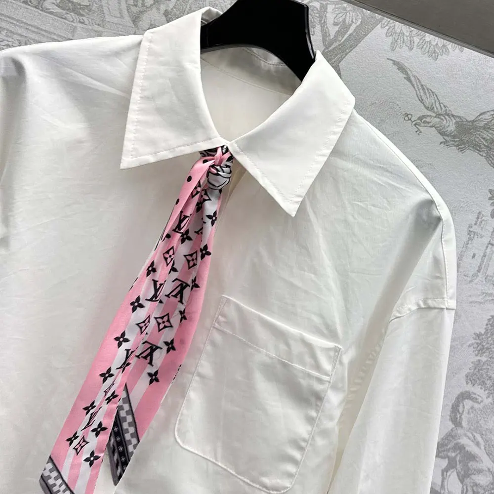 Louis Vuitton LV Women Lace Trim Shirt 1AHGWW