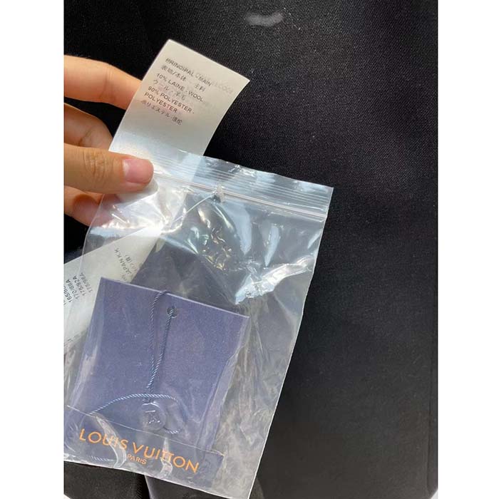 Louis Vuitton Women LV Jewel Button Tuxedo Jacket Cotton Wool Mohair Black