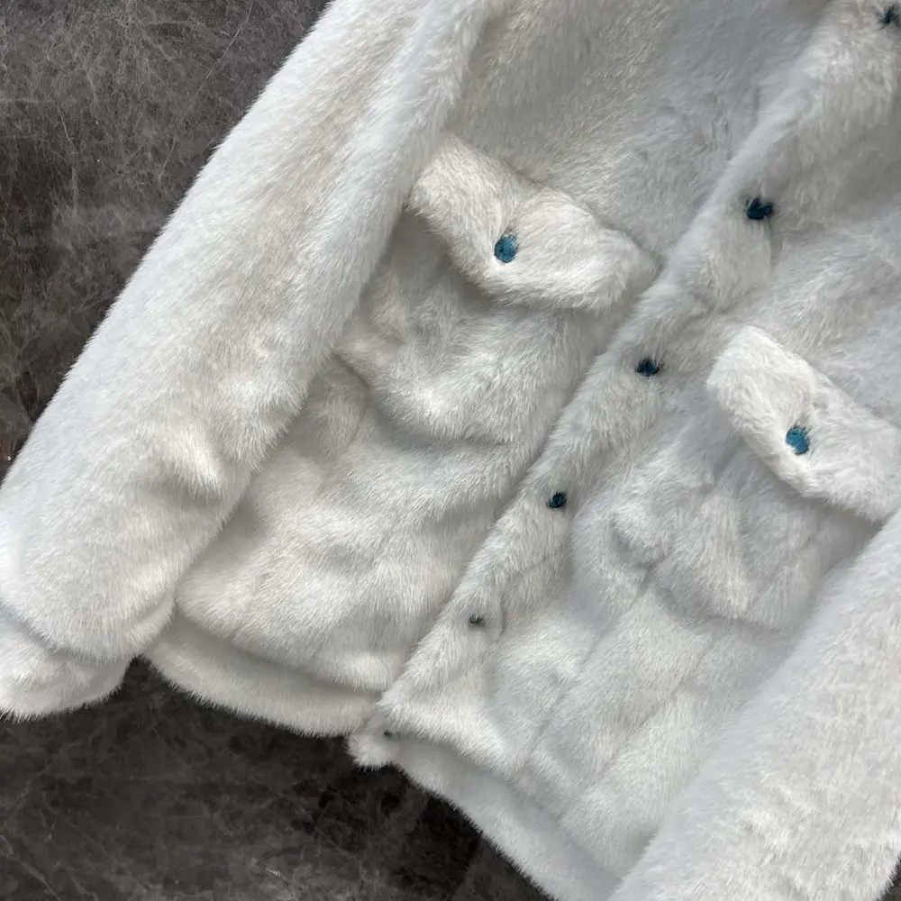 Louis Vuitton Women Mink Trucker Jacket 1AFXB5