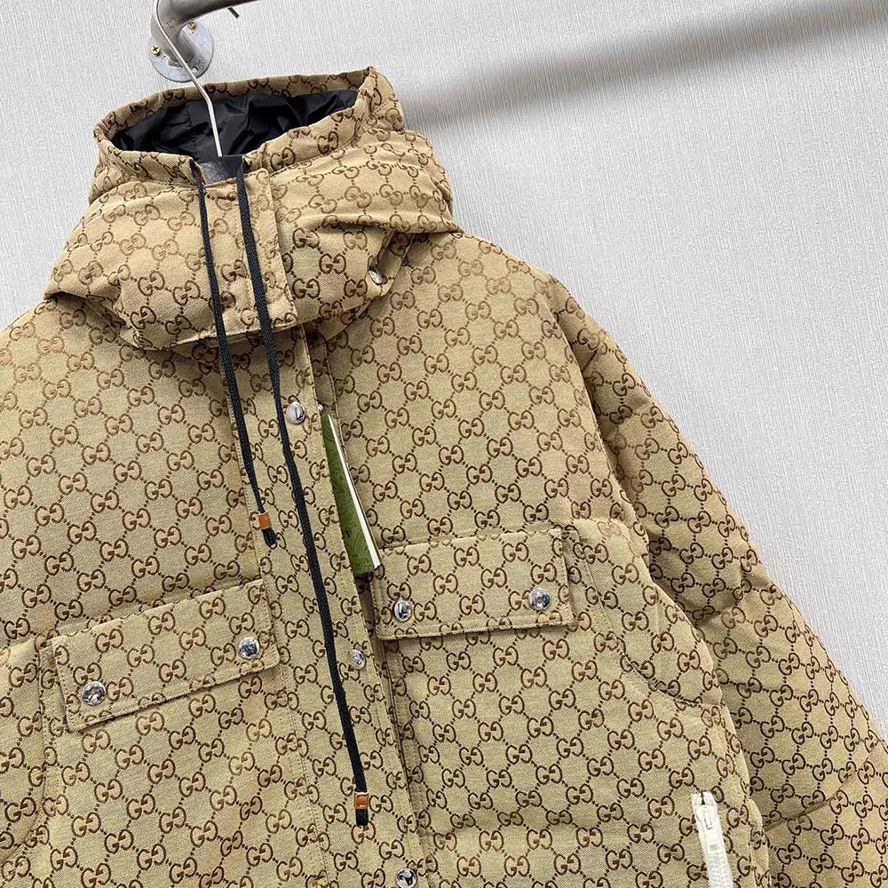 Gucci Men GG Cotton Canvas Puffer Jacket 717558Z9AAR2184