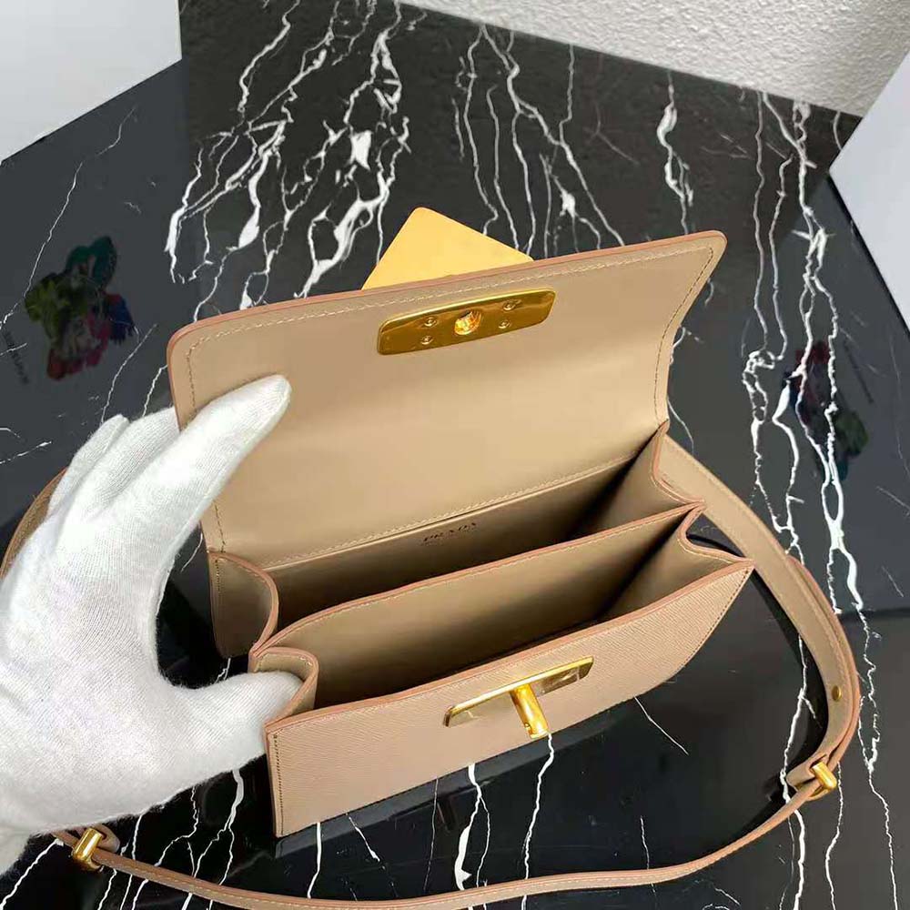 Prada Women Saffiano Leather Prada Symbole Bag-Pink