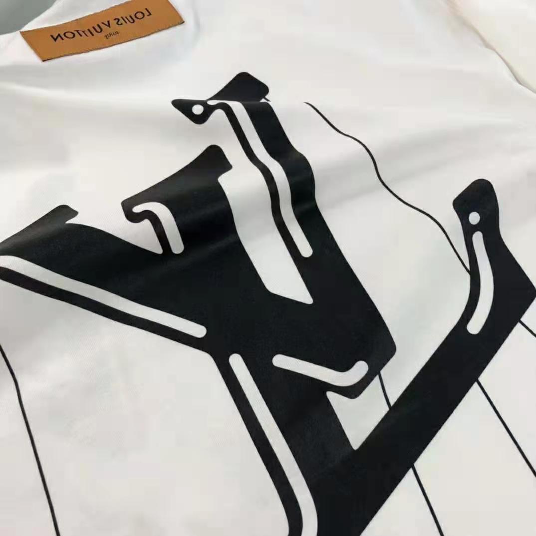 Louis Vuitton Women Floating LV Printed T-Shirt Cotton White Slim Fit