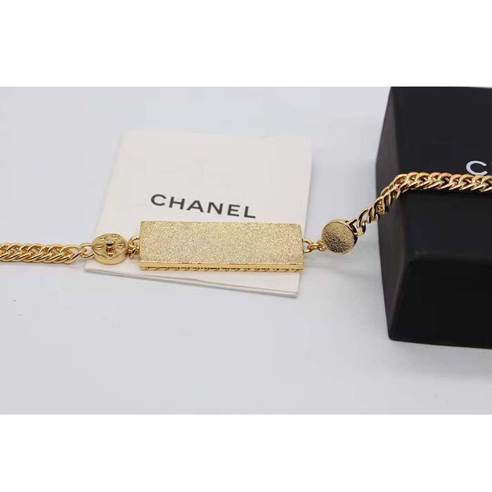 Chanel Women CC Chain Belt Metal Gold Blue Ref.  ABC748 B15375 NU456