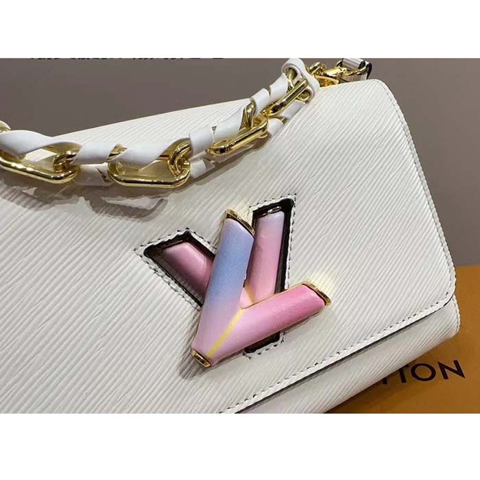 Louis Vuitton LV Women Twist PM Quartz White Epi Grained Cowhide Leather