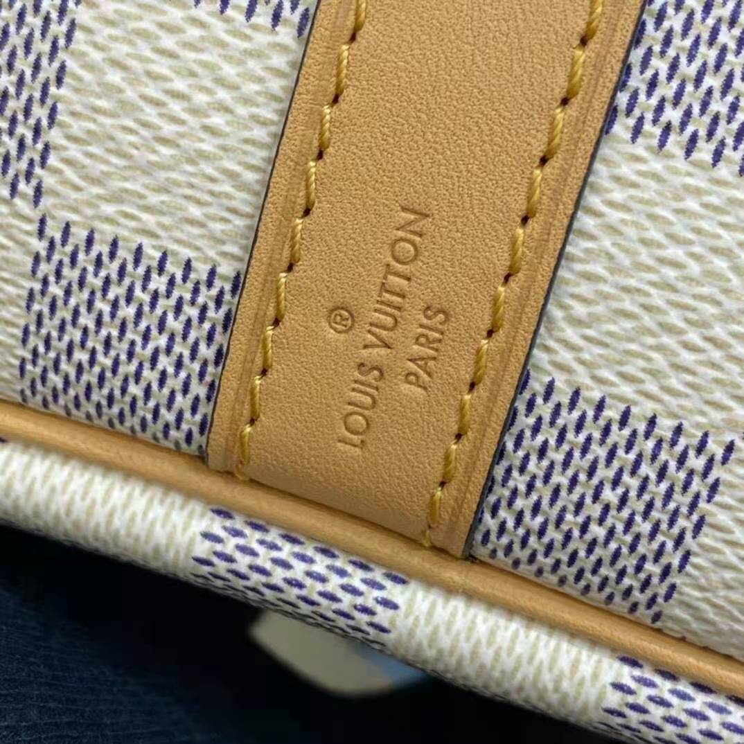 Louis Vuitton LV Unisex Speedy 30 Bandoulière Blue Damier Azur Coated Canvas