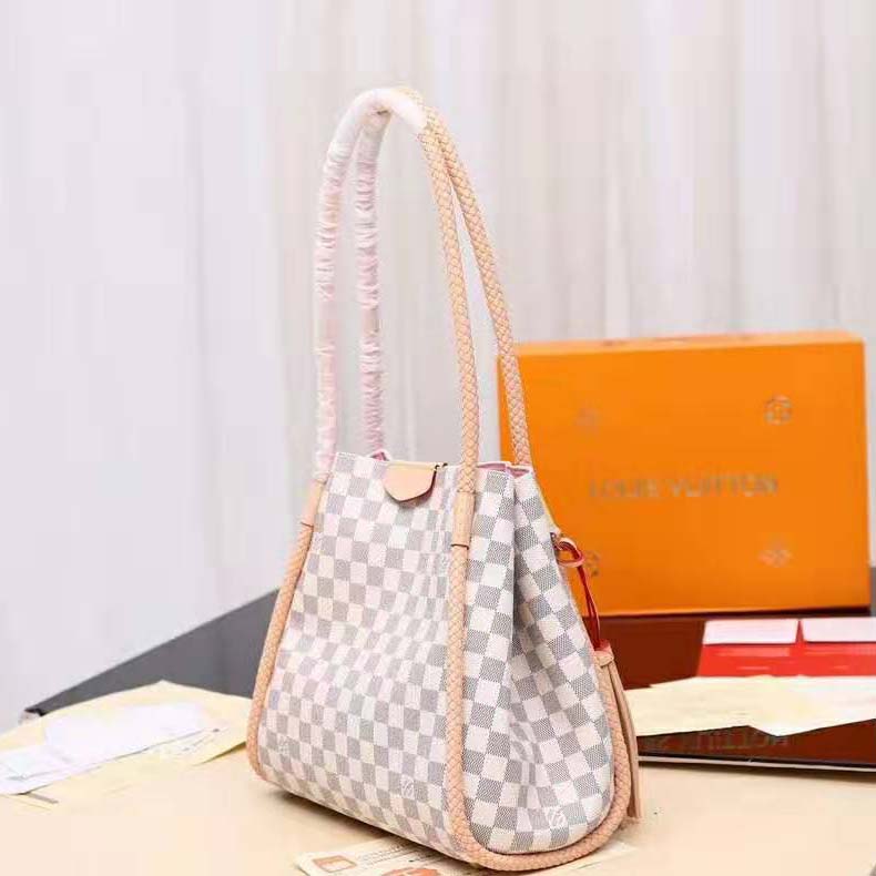 Louis Vuitton LV Women Propriano Shoulder Tote Bag-Sandy and Grey