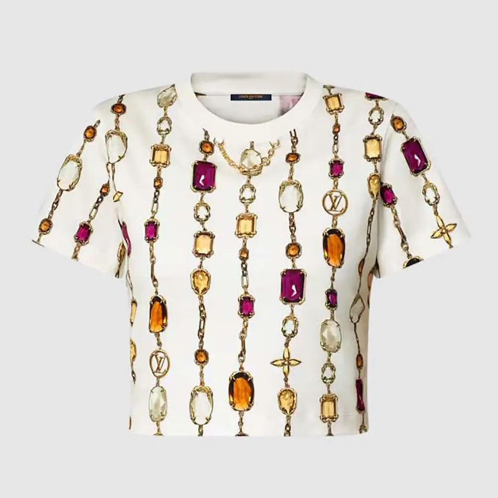 Louis Vuitton Women Necklace Print Crop Top 1AI438