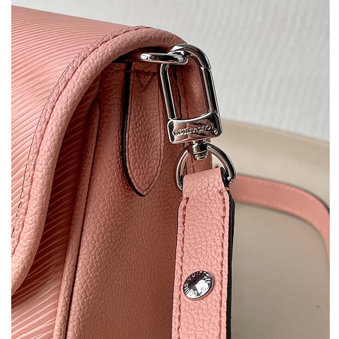 Louis Vuitton LV Women Buci Crossbody Light Pink Epi Grained Smooth Cowhide Leather