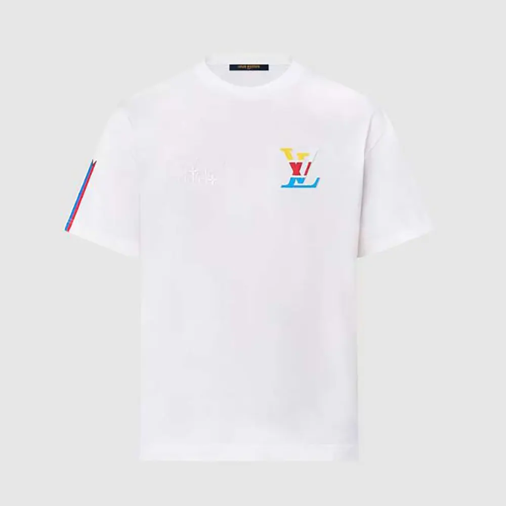 Louis Vuitton Men Graphic Cotton T-Shirt-White 1AFVUV
