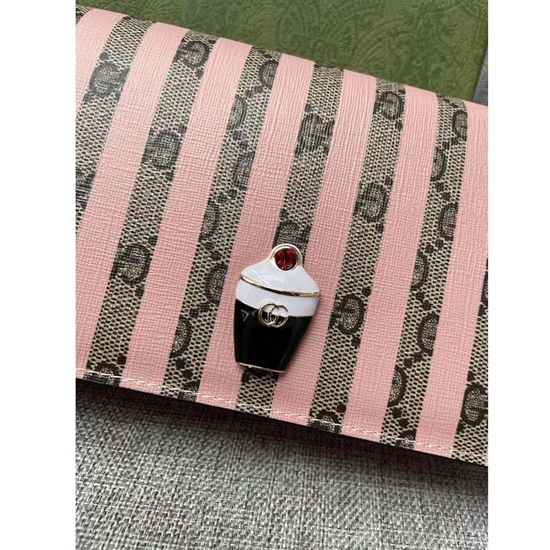 Gucci Women Double G Mini Bag Enamel Ice Cream GG Supreme Canvas
