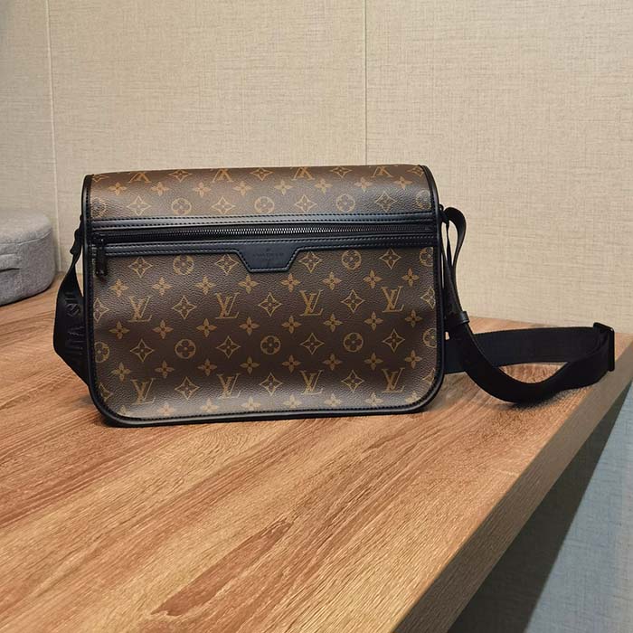 Louis Vuitton LV Unisex Archy Messenger GM Bag Monogram Macassar Coated Canvas