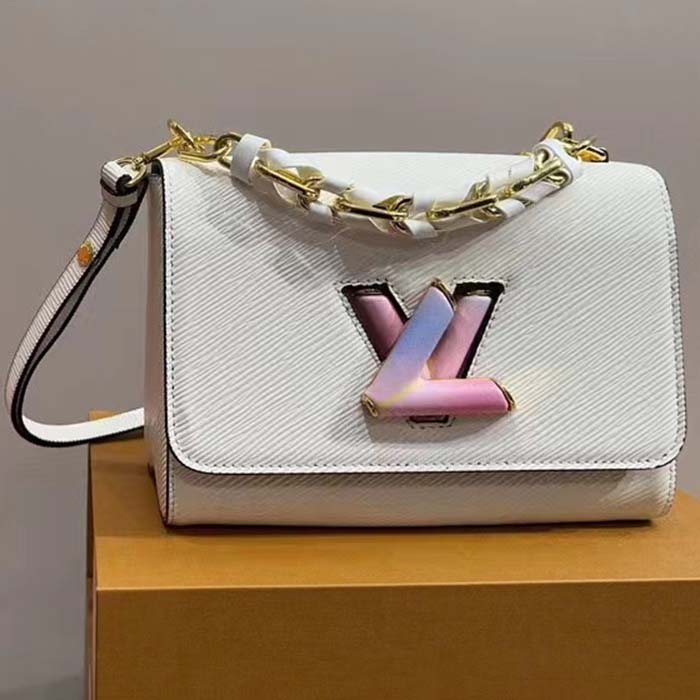 Louis Vuitton LV Women Twist PM Quartz White Epi Grained Cowhide Leather