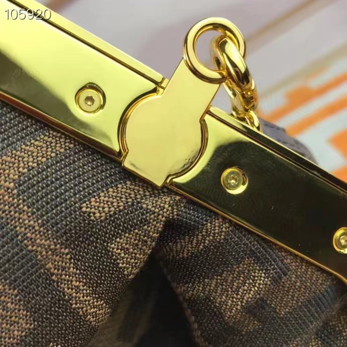 Fendi Women FF First Small Blue Marbled Fabric Bag