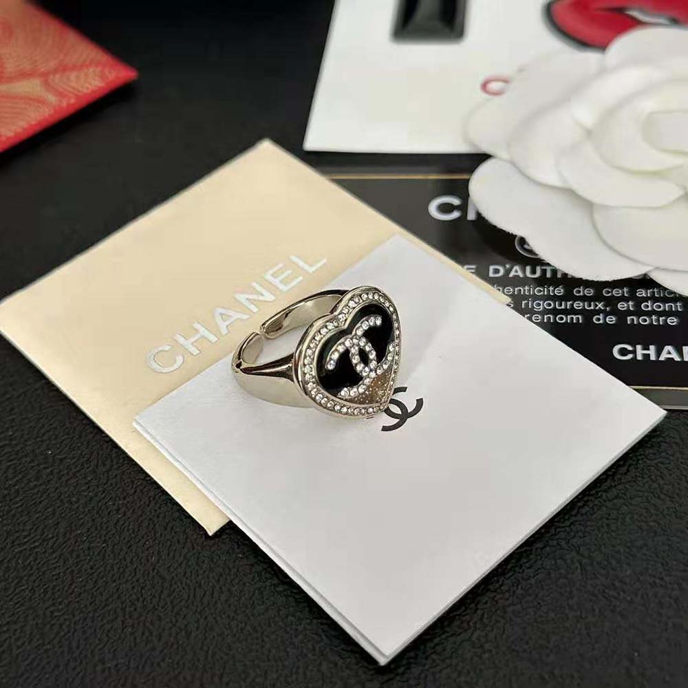 Chanel Women Ring in Metal and Strass