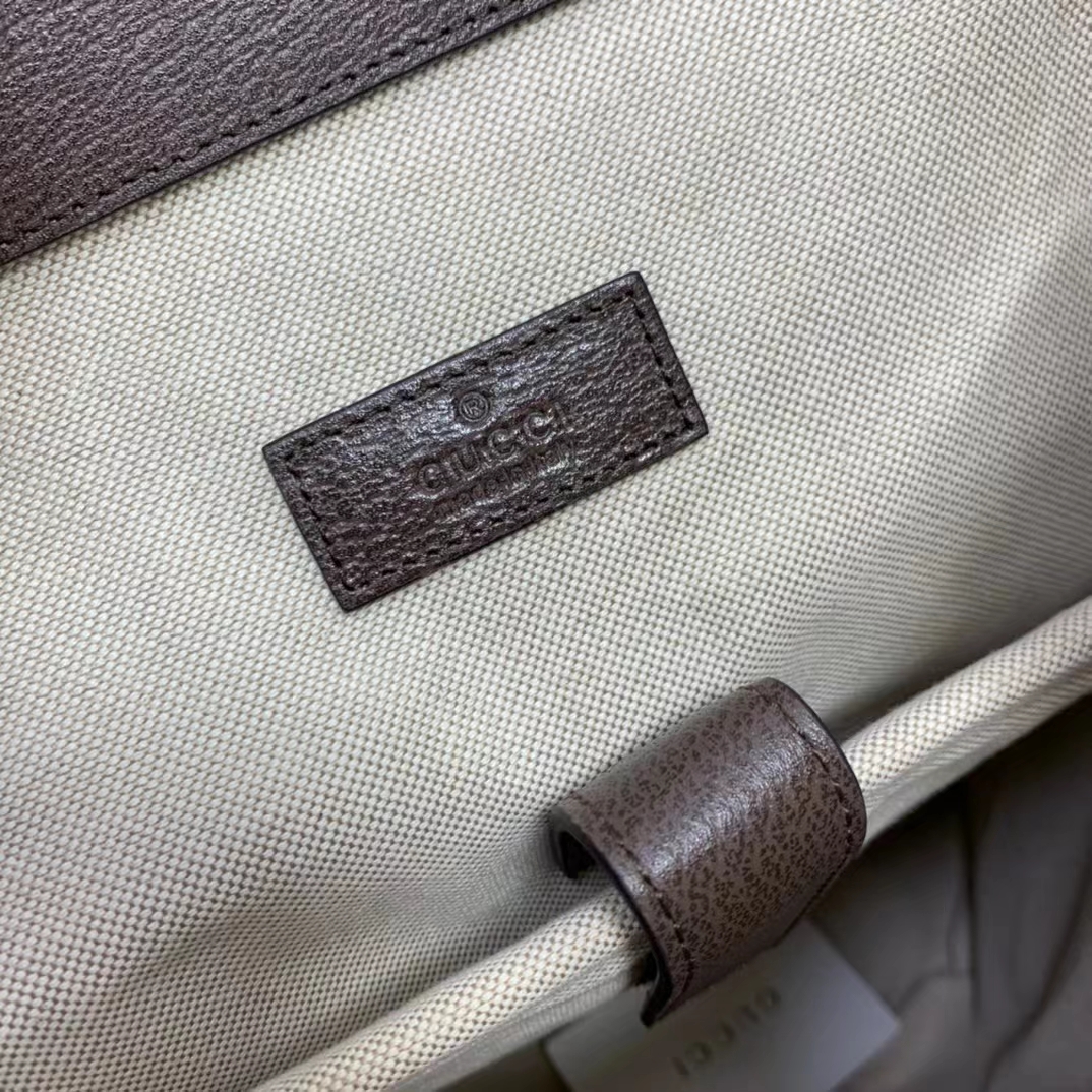 Gucci Unisex GG Adidas x Gucci Backpack Beige Brown GG Crystal Canvas Trefoil Print