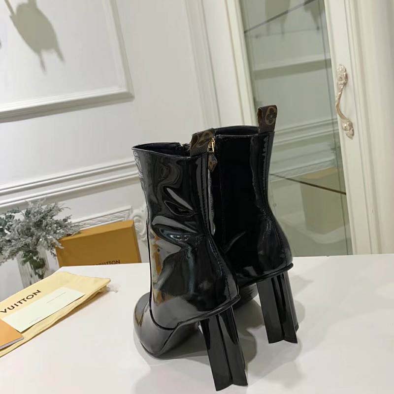 Louis Vuitton LV Women Silhouette Ankle Boot Monogram Canvas-Black