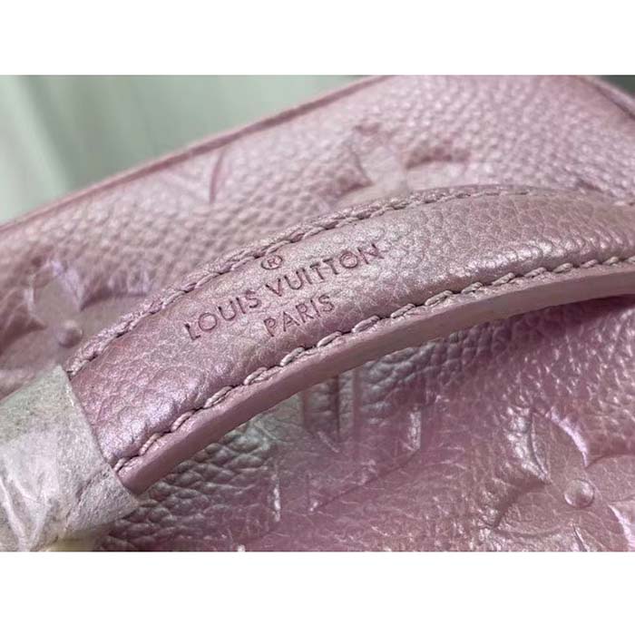 Louis Vuitton LV Women Micro Vanity Pearly Lilac Monogram Empreinte Embossed Supple Grained Cowhide