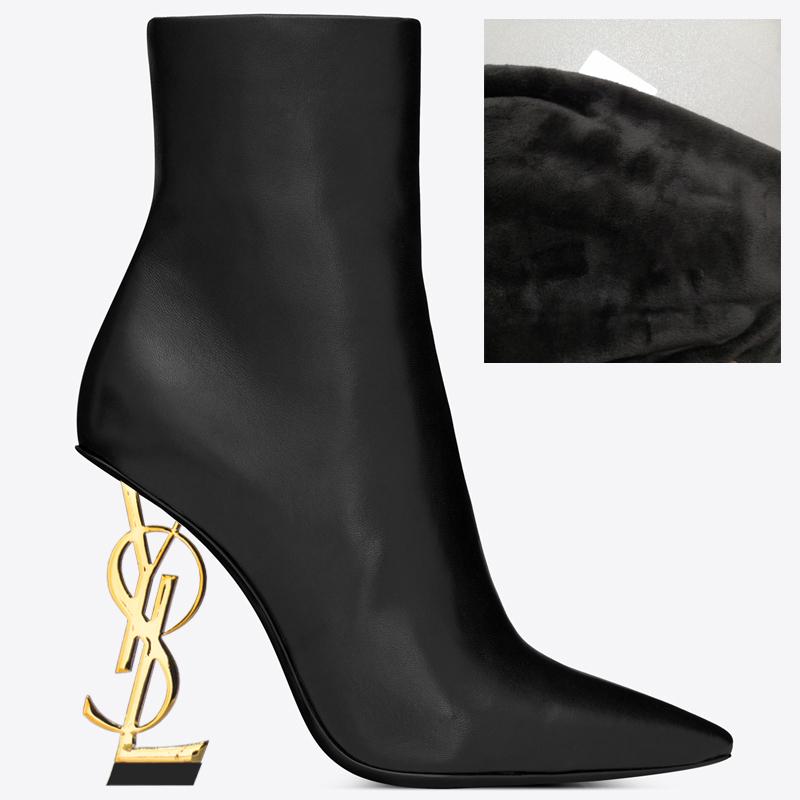 New Cowhide Winter Boots, Slim Heel Fashion Boots 1023120811