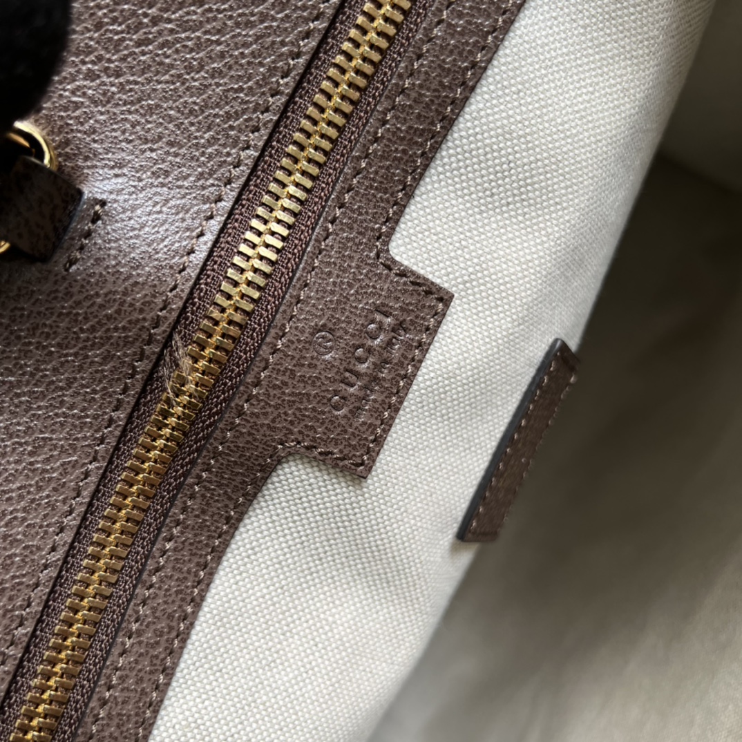 Gucci Unisex GG Cherry Print Medium Tote Beige Ebony GG Supreme Canvas