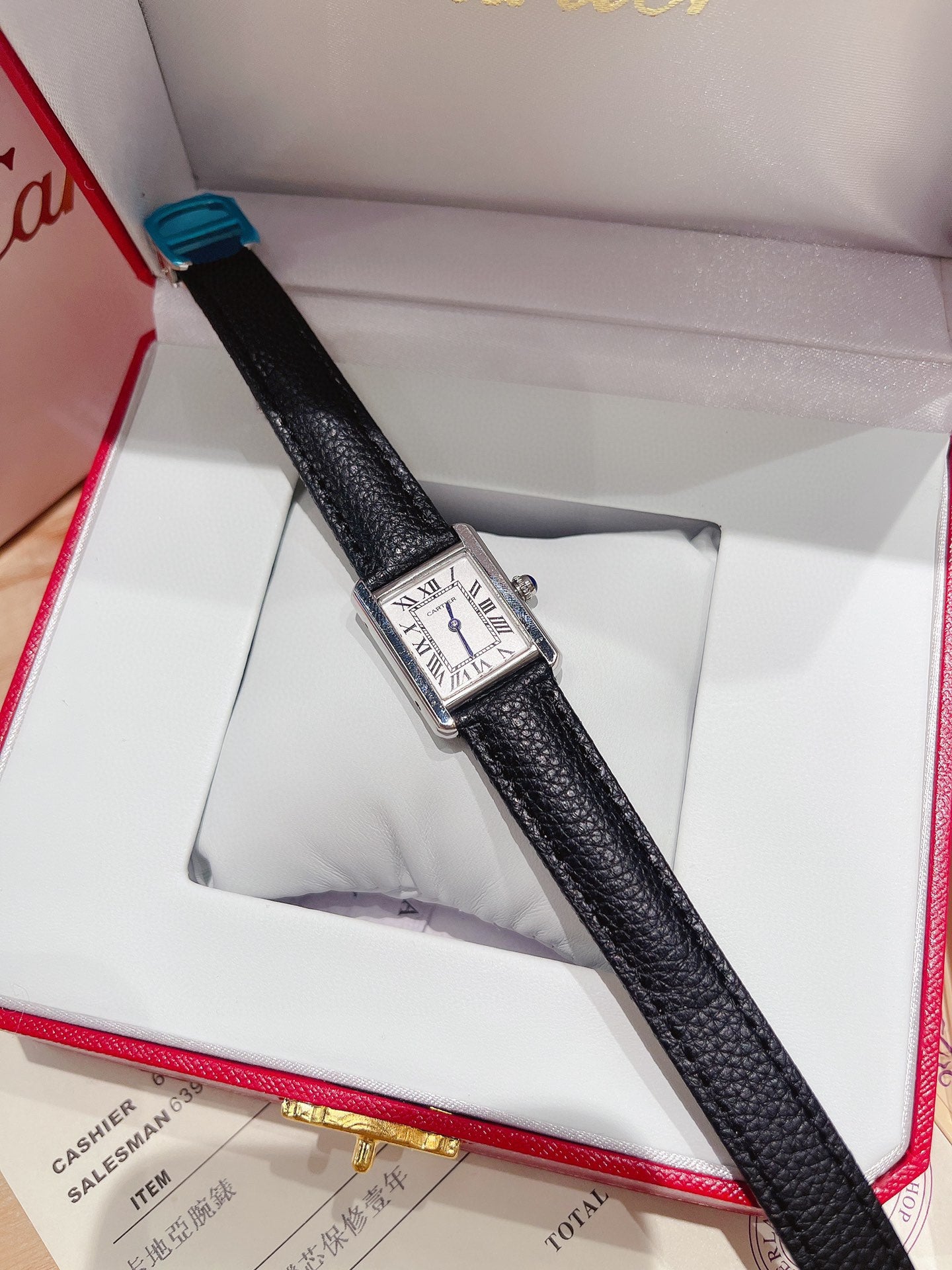 CARTIER Cartier Tank Watch Black Belt Series