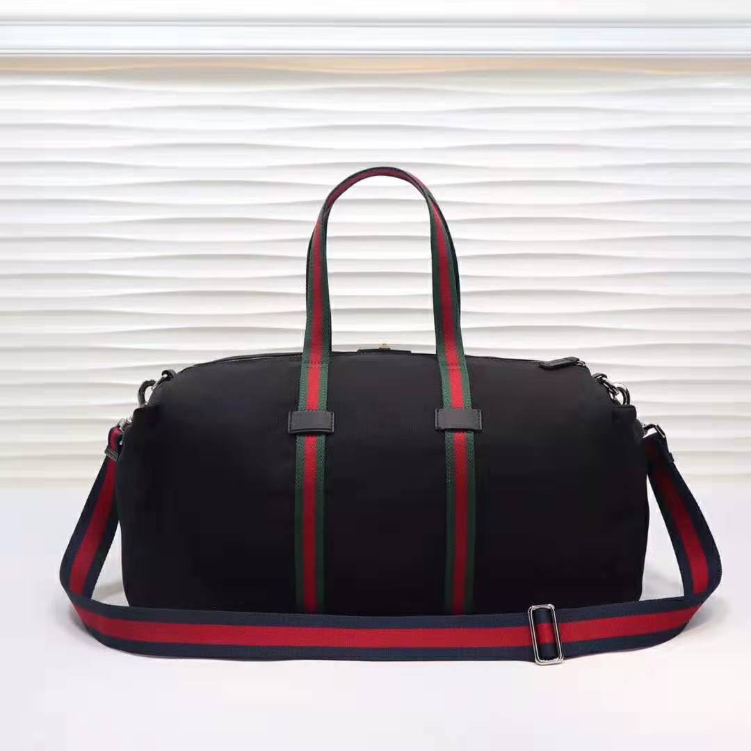 Gucci GG Men Technical Canvas Duffle in Black Technical Canvas