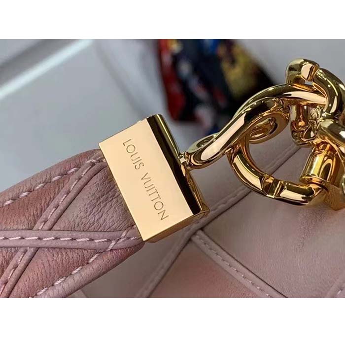 Louis Vuitton LV Women GO-14 MM Beige Pink Lamb Leather Cowhide Leather