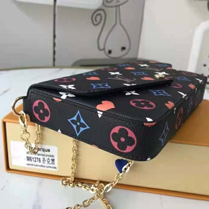 Louis Vuitton LV Women Game On Félicie Pochette Monogram Canvas-Black