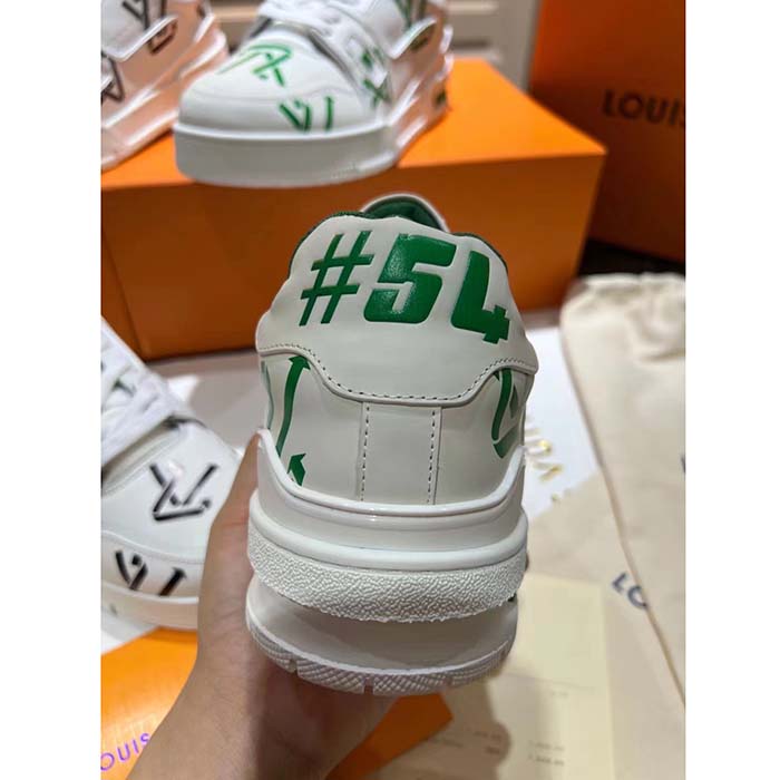 Louis Vuitton Unisex LV Trainer Sneaker Green Mix Sustainable Materials Monogram Flowers