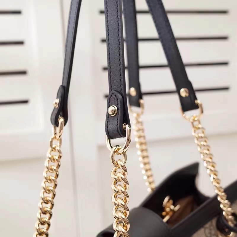 Gucci Women Padlock GG Small Shoulder Bag Brown Beige Ebony Supreme Canvas