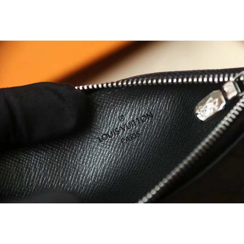 Louis Vuitton LV Unisex Coin Card Holder Taigarama Taiga Leather Monogram Canvas